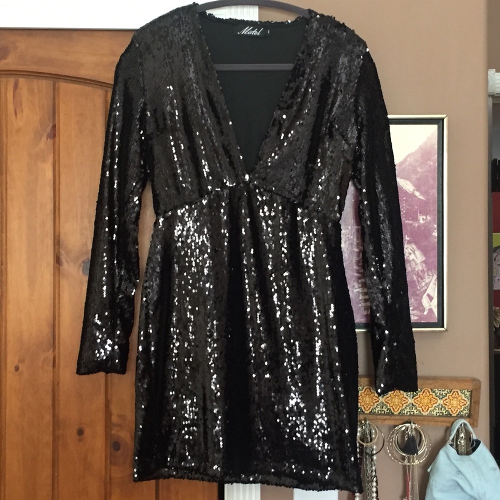 Black Sequin Dress from Urban Outfitters